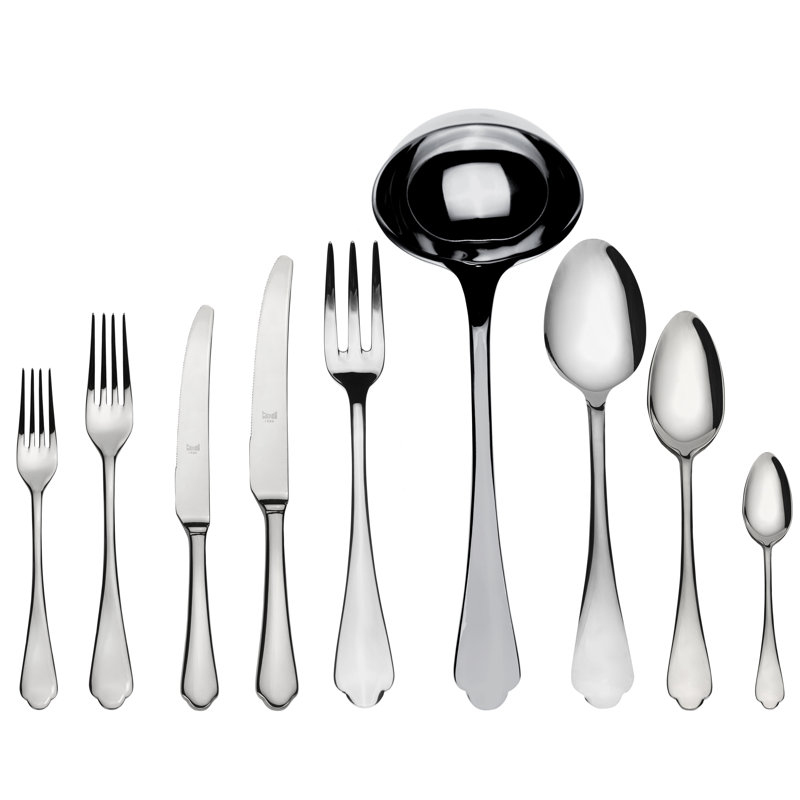 Ensemble de couverts Dolce Vita avec couteaux H / H - 75 pièces - Acier inoxydable, Argent argent