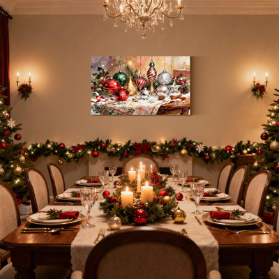 Décorations de Noël décoratives de Noël, ensemble de 3 reproductions d'art sur toile