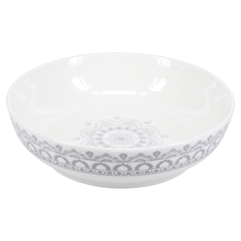 Gray and White Ceramic 20-Piece Dinnerware Set for 4