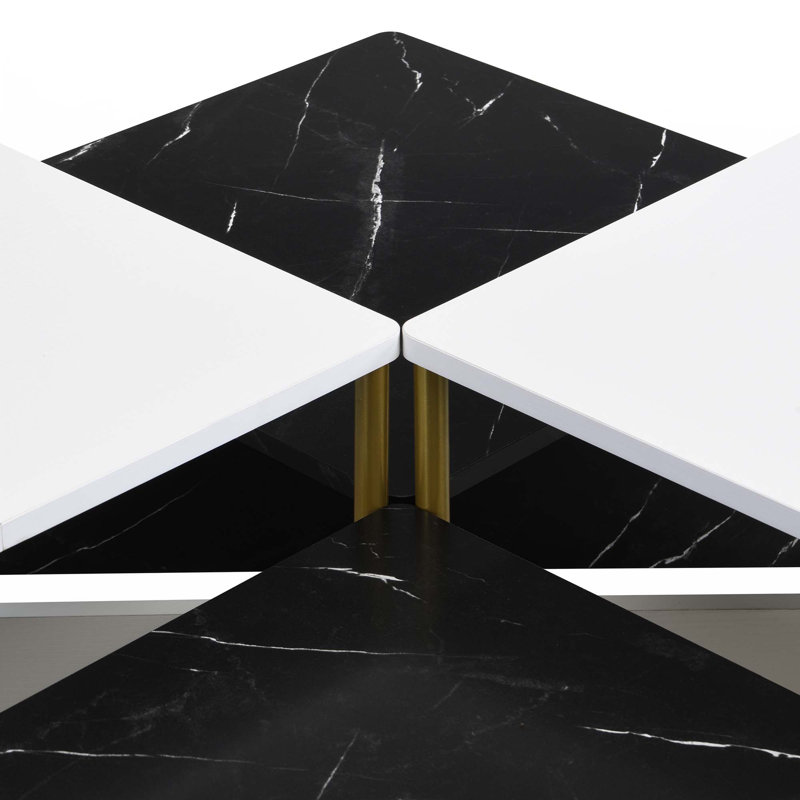 Ensemble de 4 tables basses Modern Modern, Noir / blanc
