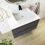 Meuble-lavabo mural 30 po avec lavabo en céramique et comptoir blanc Carrara