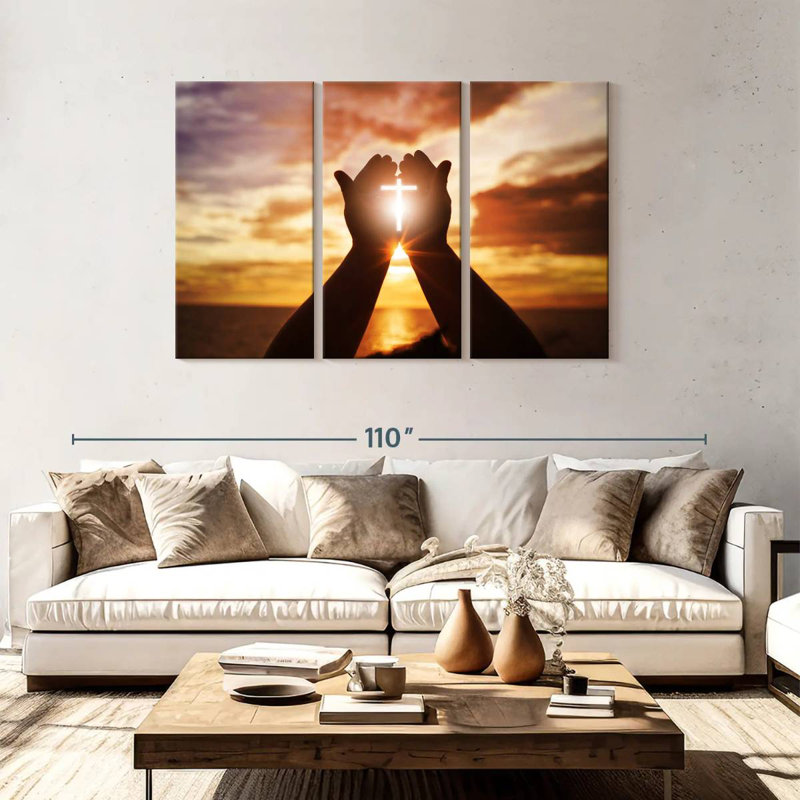 Adella Sunlight Over Cross, 48" H x 74" W