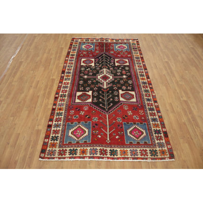 Tapis vibrant géométrique traditionnel 5 x 9