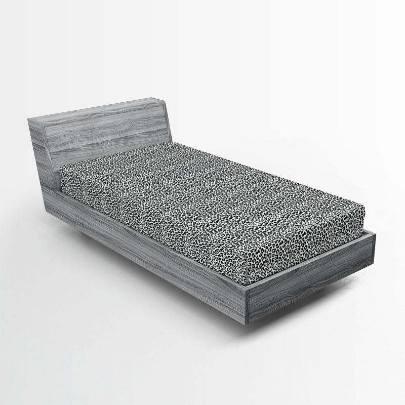 Drap-housse Ambesonne, paquet de 2, Drap-housse simple TG, Noir / blanc avec imprimé animal