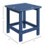 Table de balcon bleue pour patio 15 po - Extrémité carrée d'extérieur pour porche, piscine, table d'appoint d'une capacité de 110 lb