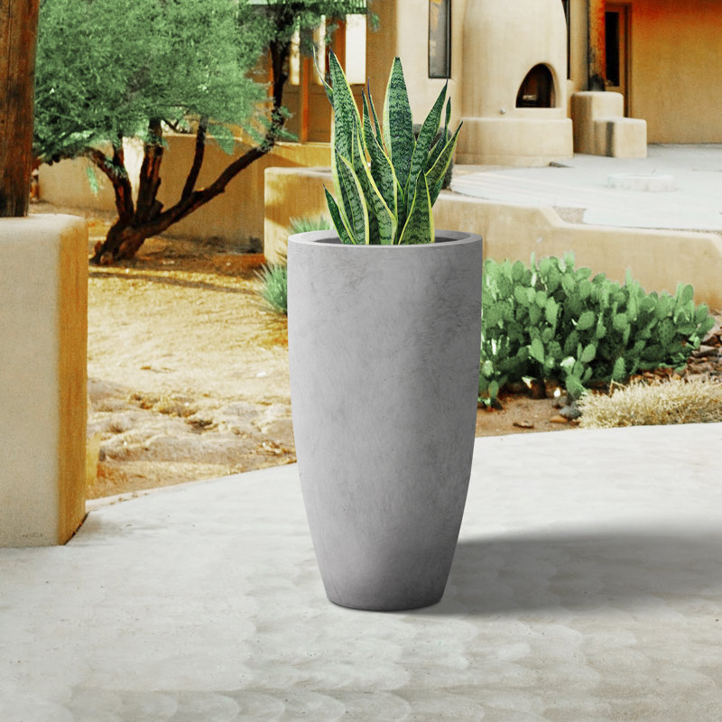 Charnise Round Pot Planter, Gray