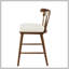 Ensemble de 4 tabourets de comptoir rembourrés en bois avec finition beige noyer Olivia-1571388397-1571388399