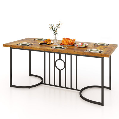 71'' Large Dining Table for 6-8 People Rectangular Kitchen Table Dinette Table