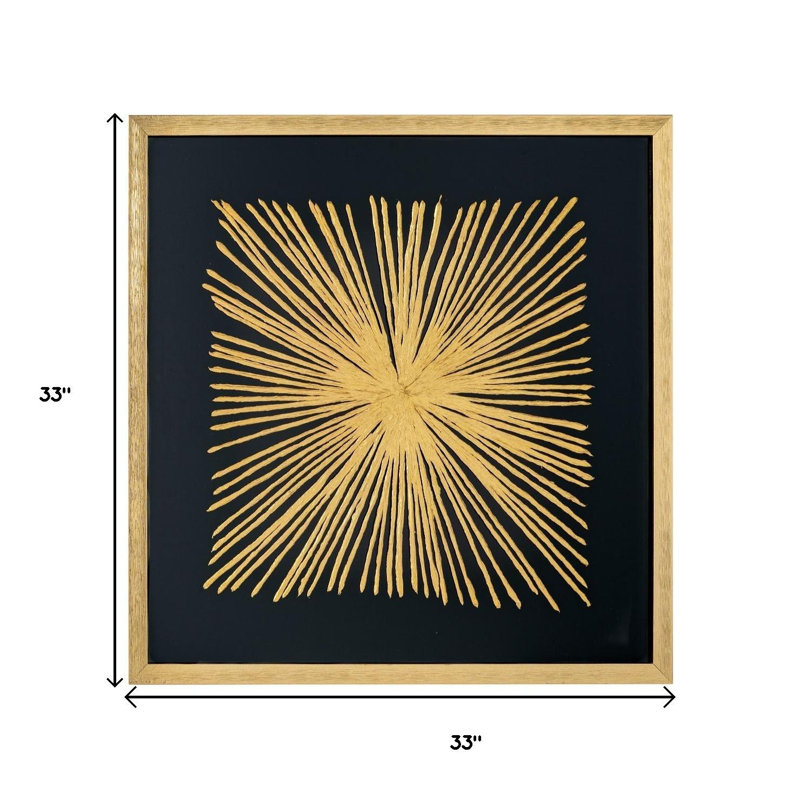 «Starburst Gold Shadowbox», art textuel mural
