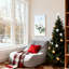 Christmas Snowy Owl perché sur une branche de neige, ensemble de 3 impressions sur toile-168562784