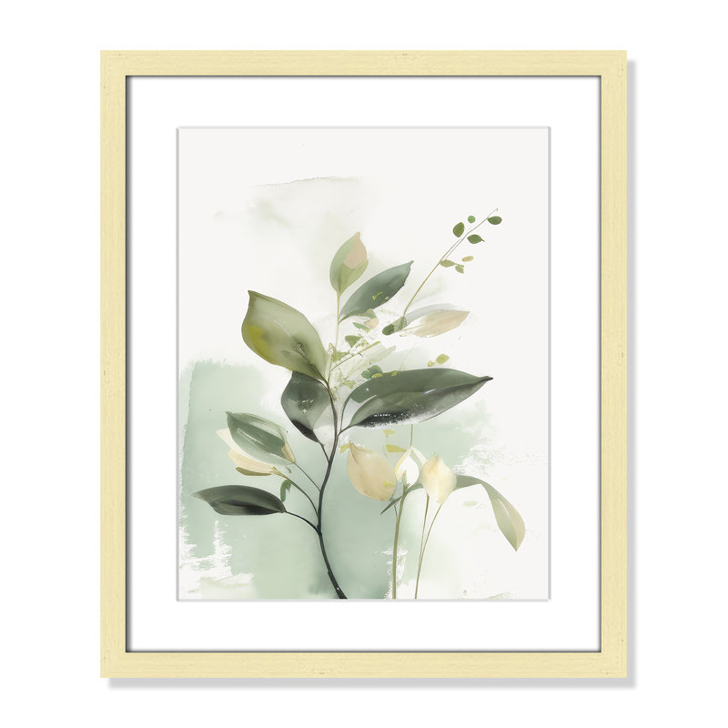 «Greenery Serenade II» par Irena Orlov, L 16 po x H 19 po, Imprimé mat, Or mat