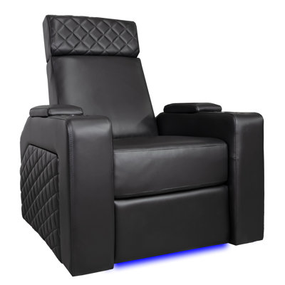 Fauteuil inclinable Valencia Valencia | Cuir de qualité supérieure italien Nappa 15000 de qualité supérieure, fauteuil inclinable électrique, soutien lombaire électrique, éclairage à DEL