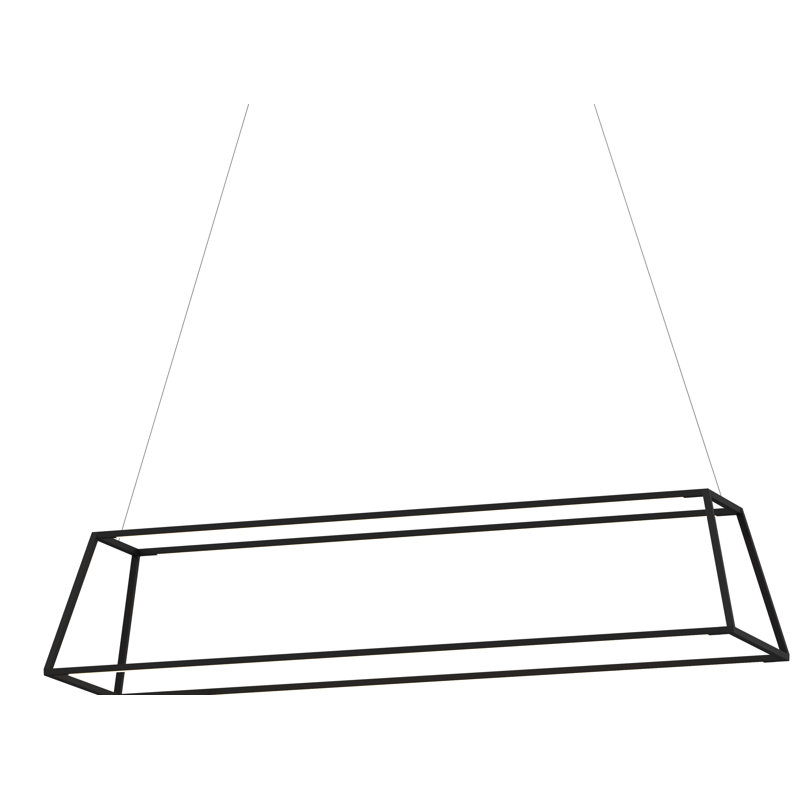 Matte Black Aluminum LED Indoor/Outdoor Pendant Light