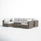 Tonioni Rattan Wicker Fully Assembled 6 - Person Seating Group with Sunbrella Cushions