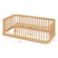 Base de lit en bois avec clôture en bois-942434084
