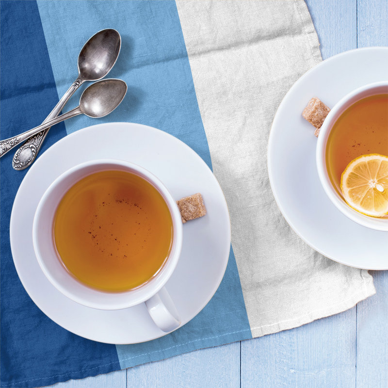 Stripe Tea Towel Kitchen Towel, Cotton Twill, Blue/Powder Blue/White Baseball