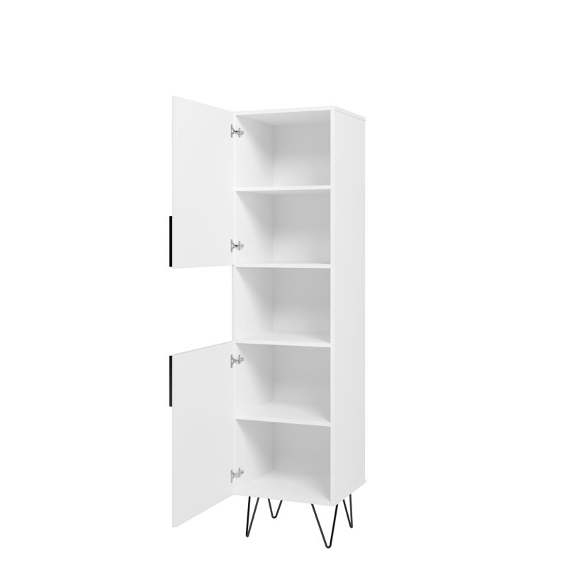 Berthena Storage Bookcase, White