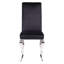 Ensemble de 2 chaises d'appoint noires et chromées à dossier serré