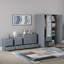 Tayce 4 Piece Bedroom Set (3 Drawer Bedside Chest X2, 4 Drawer Chest, 3 Door 2 Drawer Mirrored Wardrobe)-2037490162