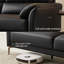 Causeuse-coussin standard en cuir véritable noir-351695128