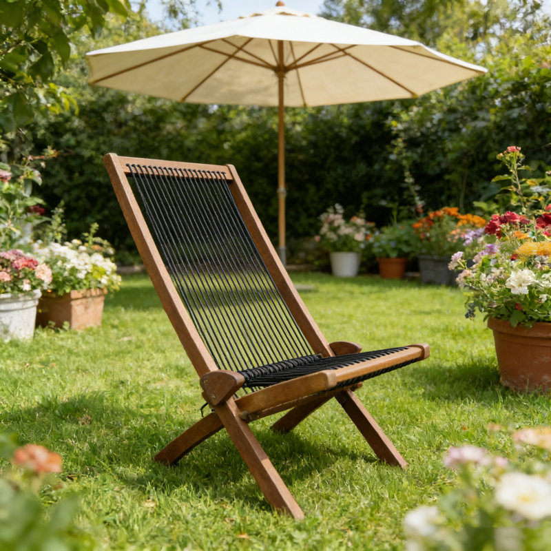 Chaise pliante en bois
