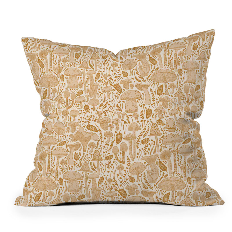  Coussin décoratif floral intérieur / extérieur en polyester, 16 po x 16 po