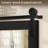 Rural Farmhouse Barn Bathroom Mirror - Wooden Frame Wall Mirror, Rectangular Wall Decorative Mirror, Metal Bracket Decorative Barn Door Style Mirror For Bathroom Entrance, Living Room And Bedroom-1184126121-1184126122