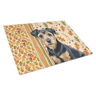 Planche à découper en verre Black and Tan Norfolk Terrier