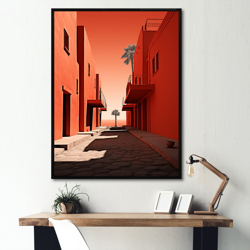 Lignes d'usine en simplicité sur toile, Cadre flottant noir, H 40 po x l 30 po x P 1,5 po