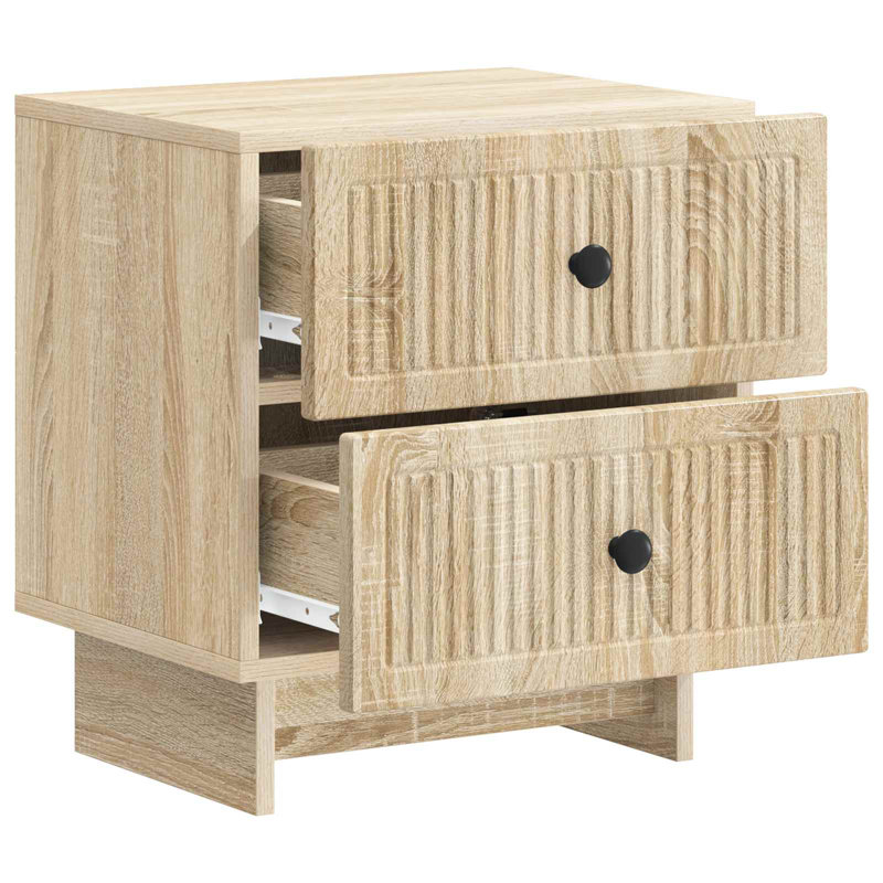43cm W Manufactured Wood Bedside Table, Sonoma Oak