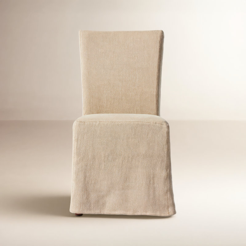 Rennie 19.75'' H Linen Upholstered Side Chair, Coffee Bean