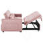 Canapé-lit convertible, canapé-lit escamotable 3-en-1 avec dossier inclinable et coussins, canapé-lit, fauteuil convertible, causeuse convertible pour salon, maison ou bureau (rose)-714379855