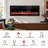 Braegger Recessed & Wall Mounted Electric Fireplace, Remote Control w/ Timer, Adjustable Flame Color & Speed-1203784299