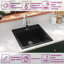 Belfry Kitchen Emeline W Single Bowl Stone Kitchen Sink with 1 Faucet Hole-41237752