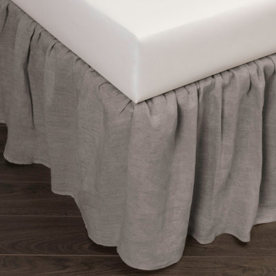 Linen Ruffled Bed Skirt