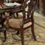 Ensemble de 2 fauteuils de style traditionnel avec garniture en tissu d'ameublement en bois doré
