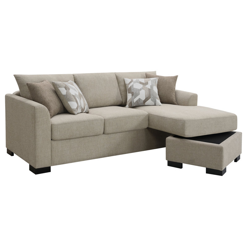 Canapé-lit modulaire rembourré Bevis, Beige