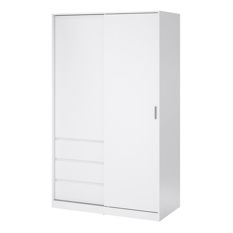 Parley Manufactured Wood Wardrobe, White High Gloss