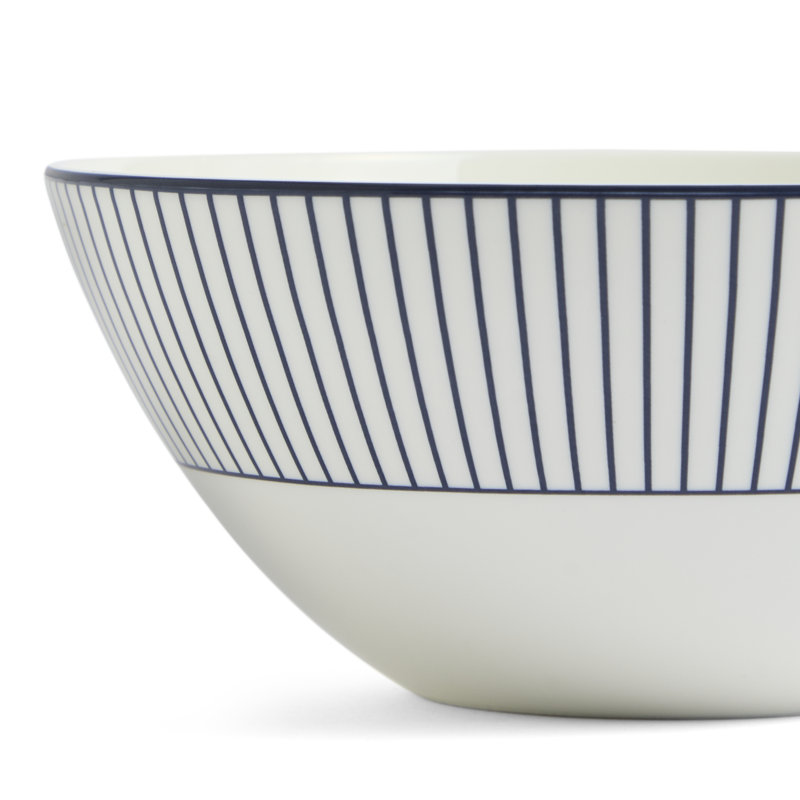 Wedgwood Gio Blue Cereal Bowl 6.2in Pinstripe, Blue/White