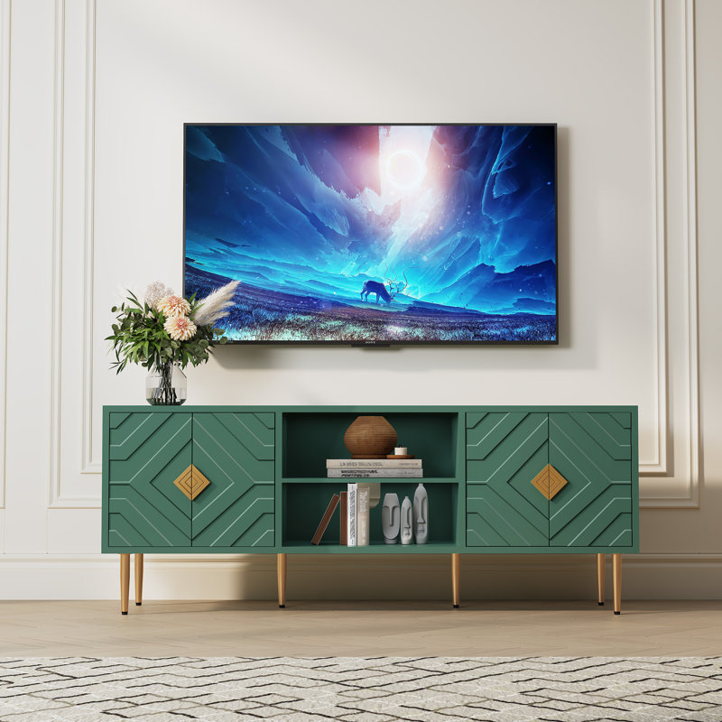 Meuble télé 63 po Leala, 63'', Vert