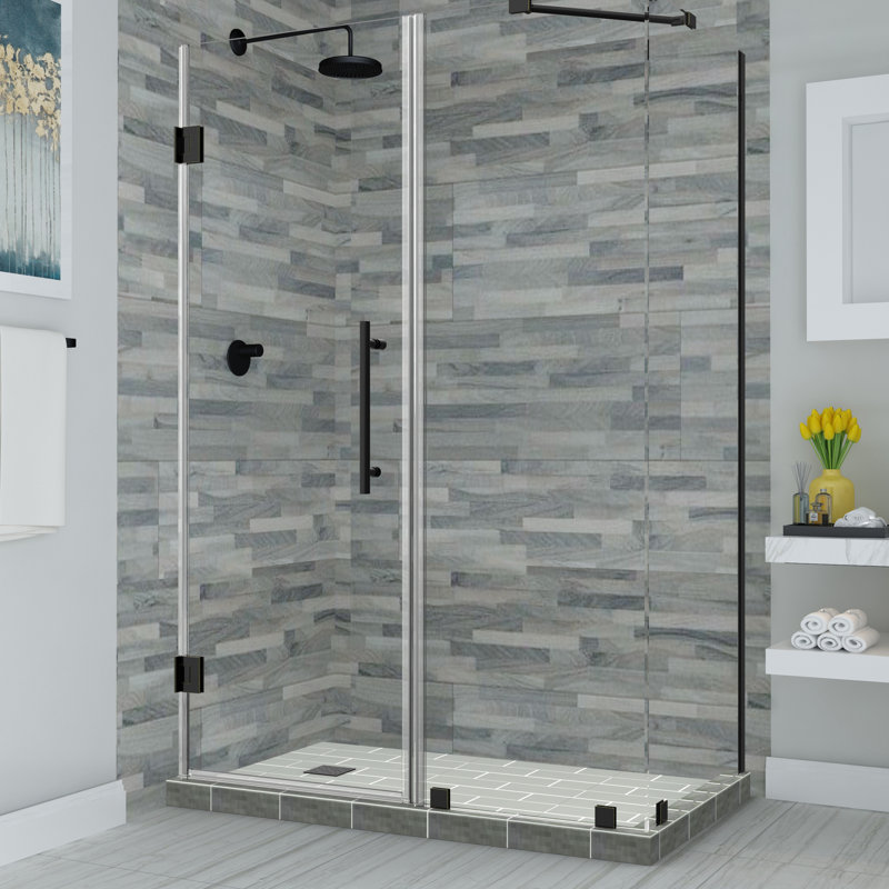 Cabine de douche rectangulaire à charnière 34 po x 72 po Bromley