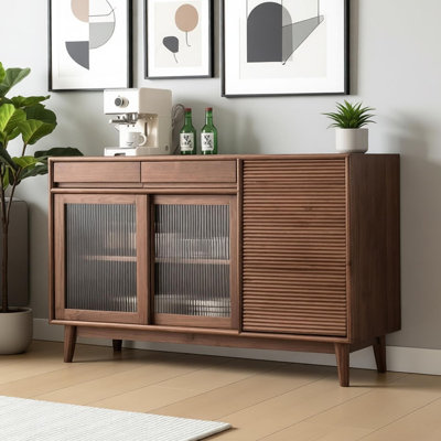 Multi-functional minimalist storage sideboard