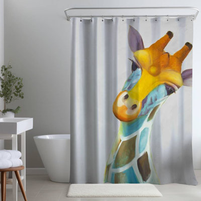 Caoife – Polyester Shower Curtain, Dye Sublimation Print, 71" W × 74" L