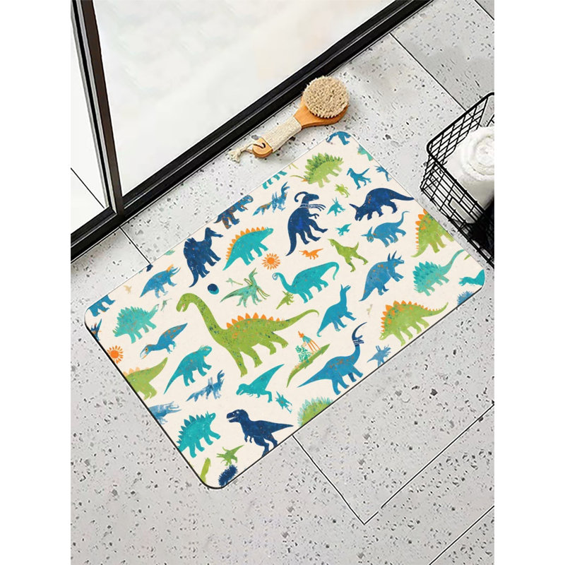 Tapis pour salle de bain Dinosaur