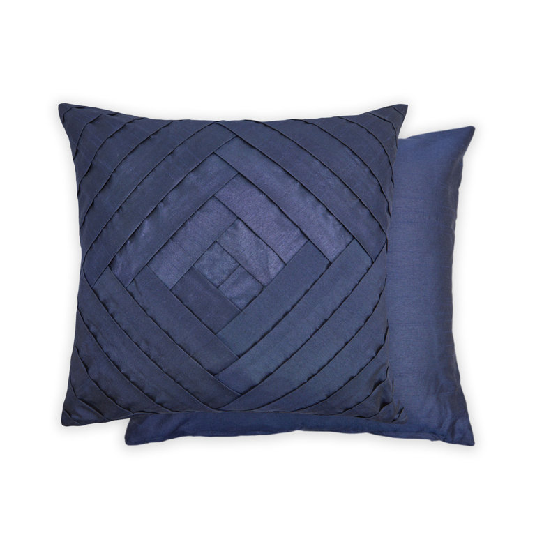 Bowery Geometric Square Scatter Cushion, Navy