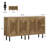  59" Storage Cabinet Set of 2, Farmhouse Sideboard Buffet with Doors & Adjustable Shelves for Living Room, Kitchen, Hallway