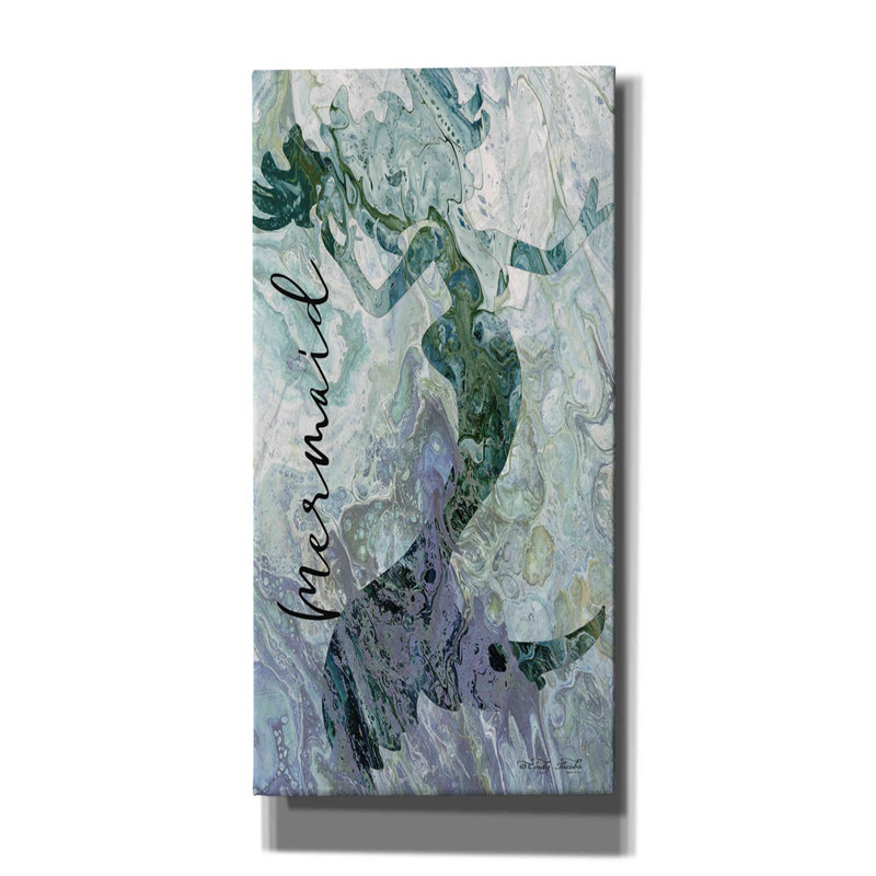 Abaigael Mermaid par Cindy Jacobs, H 60 po x l 30 po x P 1,5 po