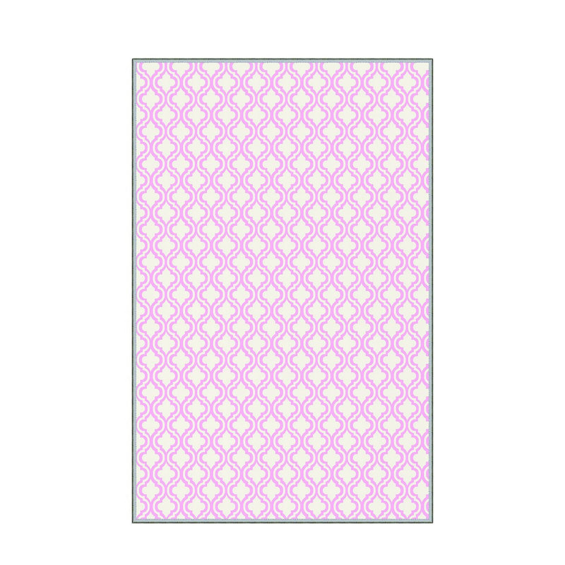 Tapis tissé élégant, 4 x 6 pieds, 100% polyester | Antibactérien, impression numérique 3D, dessous en feutre de PVC antidérapant | Lavable à la machine, d'une hauteur de poils de 0,4 po, parfait pour le décor du salon et de la chambre à coucher