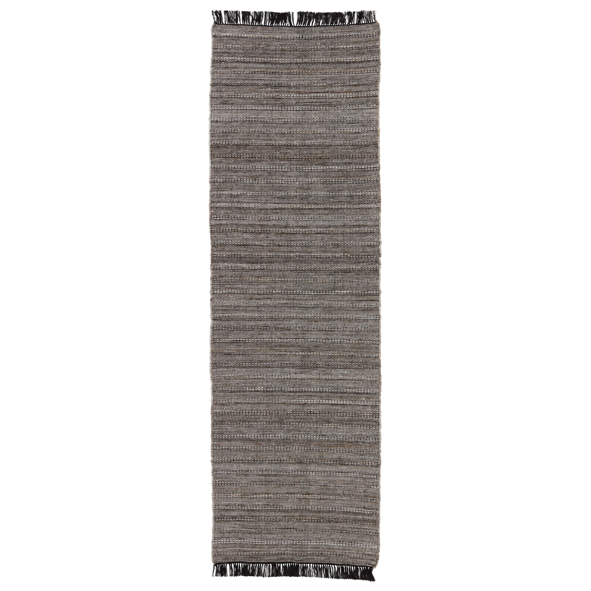 Graham Handmade Recycled P.E.T Black/Gray/Brown Indoor/Outdoor Rug, Rectangle 4' x 6'