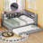 Wooden Daybed With Twin Size Trundle,Daybed With Storage Shelf And USB Charging Ports-1150113922-1150113923